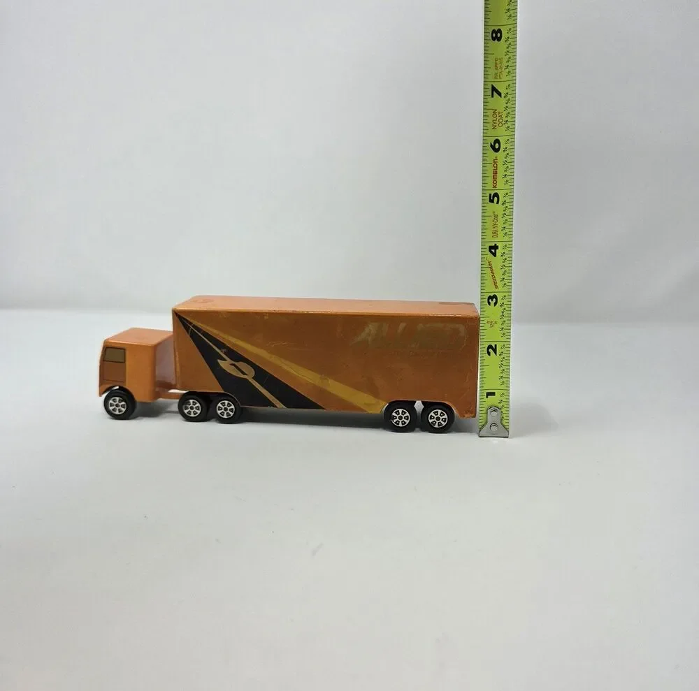 Vintage‎ Ralstoy Allied Van Lines Semi Truck Trailer Metal Toy 9” USA